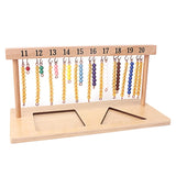 Montessori Math Teaching Set: Number Beads Stairs & Hanger Board (1-20