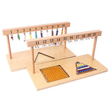 Montessori Math Teaching Set: Number Beads Stairs & Hanger Board (1-20