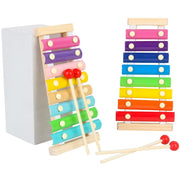 Colorful Wooden 8 Tones Xylophone Musical Instrument Toy for Kids